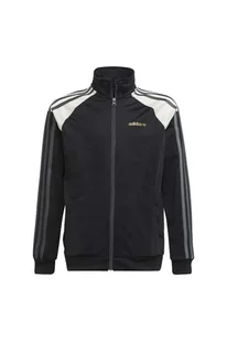 Bluza dziecięca Adidas Track czarna rozsuwana-128 - Bluzy dla dziewczynek - miniaturka - grafika 1
