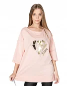 Bluzki damskie - Długa Duża Bluzka Tunika Oversize Damska 6100-6 - miniaturka - grafika 1