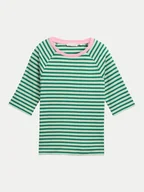 Koszulki i topy damskie - Tom Tailor Denim T-Shirt 1045410 Zielony Regular Fit - miniaturka - grafika 1