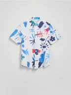 Koszule męskie - Reserved - Wzorzysta koszula regular fit - wielobarwny - miniaturka - grafika 1