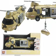 Samoloty i helikoptery - HELIKOPTER WOJSKOWY TRANSPORTOWY wyciągarka ŚWIATŁA DŹWIĘKI - miniaturka - grafika 1