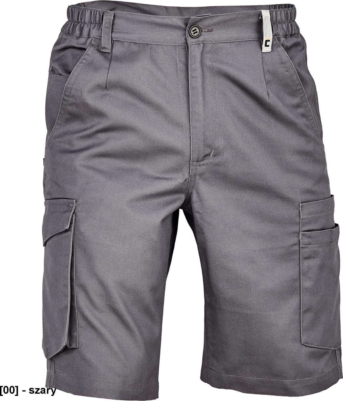 CERVA GIJON męskie szorty z elastyczną talią po bokach - szary 50