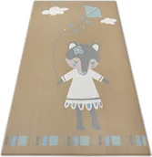 Dywany dla dzieci - DYWAN dla dzieci LOKO Myszka beż antypoślizgowy beżowy 160x220 cm - miniaturka - grafika 1