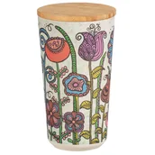 Pojemniki kuchenne - Wenko Pojemnik z pokrywą bambusową Flowers, 950 ml - miniaturka - grafika 1