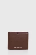 Portfele - Tommy Hilfiger portfel skórzany męski kolor brązowy - miniaturka - grafika 1