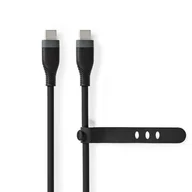 Kable komputerowe i do monitorów - Nedis CCGB60820BK15 kabel USB USB 2.0 1,5 m USB C Czarny - miniaturka - grafika 1