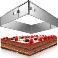 Formy do ciast - 4Smile Regulowana Forma Do Pieczenia 29–52 × 20–34 × 5 Cm Ze Stali Nierdzewnej - miniaturka - grafika 1