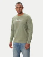 Koszulki męskie - Pepe Jeans Longsleeve Eggo Long N PM5010135 Khaki Regular Fit - miniaturka - grafika 1
