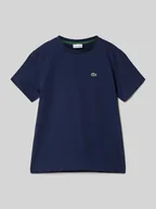 Koszulki dla chłopców - T-shirt z detalem z logo - miniaturka - grafika 1