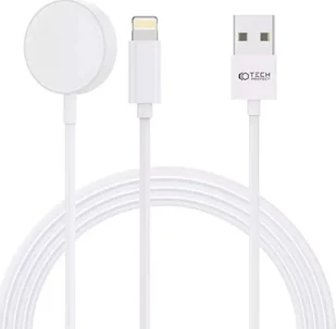 Ładowarka indukcyjna 4kom.pl Kabel 150cm UltraBoost 2w1 do Apple Watch iPhone iPad White - Ładowarki do telefonów - miniaturka - grafika 1