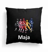 Poduszki dekoracyjne - Foto Poduszka Czarna Power Rangers Bajka Prezent - miniaturka - grafika 1