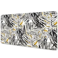 Podkładki na biurko - Mata ochronna z nadrukiem Czarne liście 90x45 cm - miniaturka - grafika 1