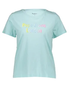Pepe Jeans Koszulka w kolorze błękitnym - Koszulki i topy damskie - miniaturka - grafika 1