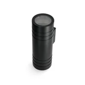 Lampy ogrodowe - Kinkiet ścienny AVA 5 dwustronny OKRĄGŁY CZARNY wodoodporny GU10 do ogrodu - miniaturka - grafika 1