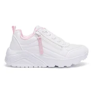 Buty dla dziewczynek - Skechers UNO LITE 310387L WHT Biały - miniaturka - grafika 1