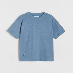 Reserved - T-shirt z haftem - Niebieski - Koszulki dla chłopców - miniaturka - grafika 1