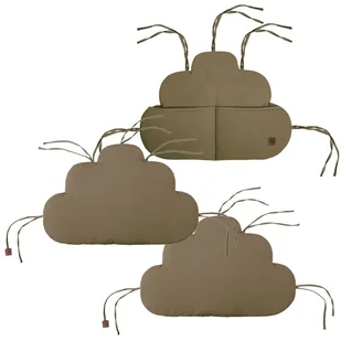 Hi Little One ochraniacze panelowe do łóżeczka z organizerem z oddychającej BIO bawełny CLOUD Green Hunter - Organizery na łóżeczko - miniaturka - grafika 1