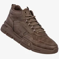 Sneakersy męskie - Sneakersy Męskie BIG STAR Buty Sportowe Wysokie Jesień Zima Brązowe SS174283 Brązowy 44 - miniaturka - grafika 1
