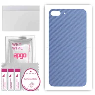 Szkła hartowane na telefon - Folia naklejka skórka strukturalna na TYŁ do Apple iPhone 8 Plus -  Carbon Granatowy - apgo SKINS - miniaturka - grafika 1