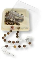 Różańce - Różaniec srebrny AG, próba 925, kamień TYGRYSIE OKO - miniaturka - grafika 1