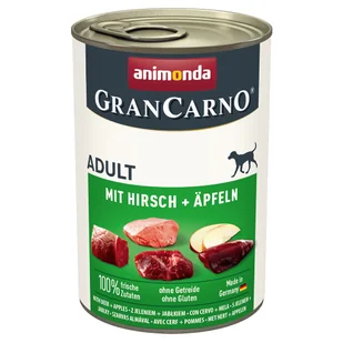 Animonda GranCarno Original Adult, 6 x 400 g - Jeleń z jabłkiem - Mokra karma dla psów - miniaturka - grafika 1