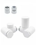 Zawory i kraniki - Zawór regulacyjny do grzałki Integra prawy GW1/2 biały - miniaturka - grafika 1