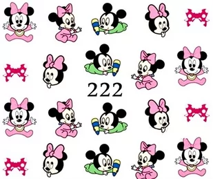 Naklejki wodne na paznokcie MYSZKA MINNIE MIKI-222 - Sztuczne paznokcie i akcesoria - miniaturka - grafika 1