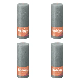 Bolsius Świece pieńkowe Shine, 6 szt., 190x68 mm, eukaliptusowa zieleń Sfeerpunt - Świece - miniaturka - grafika 1