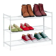 Szafki na buty - metalowy stojak na buty z 3 półkami - miniaturka - grafika 1