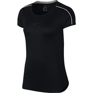 Koszulki i topy damskie - Nike Damski kort Dri-Fit Top tenis Black/White/White/White M - miniaturka - grafika 1