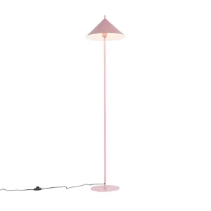 QAZQA Designerska lampa podłogowa w kolorze różowym - Triangolo - Lampy stojące - miniaturka - grafika 1