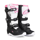 Buty motocyklowe - Buty Cross Alpinestars Stella Tech 3 Damskie Czarny/Złamany Biały/Różowy37 - miniaturka - grafika 1
