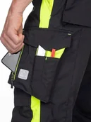 Odzież robocza - Ardon NEON spodnie do pasa - dopracowana sylwetka, wielofunkcyjna kieszeń miechowa na boku, kieszeń komórka 5,6 - żółty 52 - miniaturka - grafika 1
