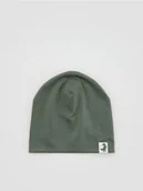 Czapki damskie - Reserved - Bawełniana czapka - zielony - miniaturka - grafika 1