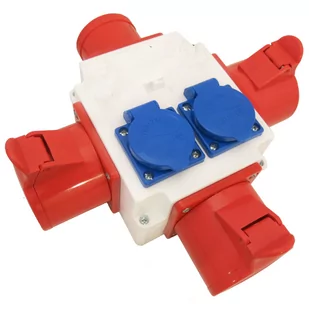 Rozdzielacz siłowy IP44 wtyk 32A/5P+ gn.32A/5P+2x16A/5P+2x16A/250V - Osprzęt siłowy - miniaturka - grafika 1