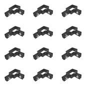 Akcesoria do ogrodzeń - Obejma narożna antracytowa matowa 4 x 6 cm - 12 szt. - miniaturka - grafika 1