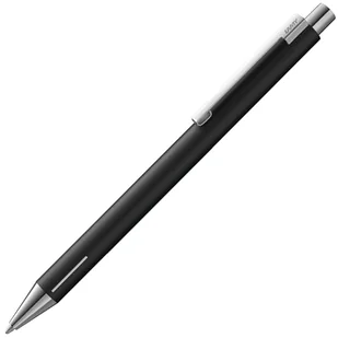 Lamy econ długopis 240 ze stali nierdzewnej w kolorze czarnym matowym i charakterystycznie zakrzywionym klipem, w zestawie wkład o dużej pojemności M 16 czarny szerokość kreski M - Długopisy - miniaturka - grafika 1