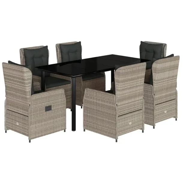 Zestaw Mebli Ogrodowych Rattan PE, Stół 160x80x74cm, Krzesła 55x60x93cm,