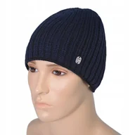 Czapki męskie - CZAPKA Męska Zimowa Jesienna GRANATOWA Produkt Polski Pako Jeans - miniaturka - grafika 1