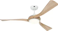 Wentylatory sufitowe - Energooszczędny wentylator sufitowy z oświetleniem LED i pilotem Eco Interior 140 cm biały / naturalne drewno - miniaturka - grafika 1