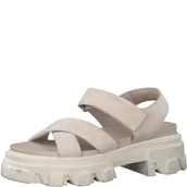 Sandały damskie - MARCO TOZZI Sandały damskie 2-28786-28, z obcasem, beżowy - dune - 40 EU - miniaturka - grafika 1