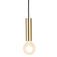 Lampy sufitowe - Pojedyncza złota lampa wisząca rurka Dallas - do kuchni - miniaturka - grafika 1