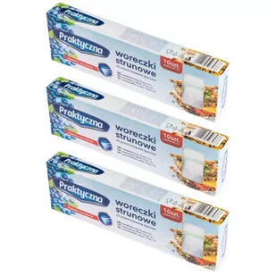 3x Woreczki strunowe praktyczna 3l 10 szt - Folia, papier śniadaniowy, serwetki - miniaturka - grafika 1