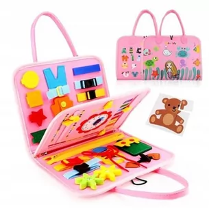 Tablica MONTESSORI Walizka EDUKACYJNA Sensoryczna dla DZIECI Manipulacyjna - Zabawki interaktywne dla dzieci - miniaturka - grafika 1