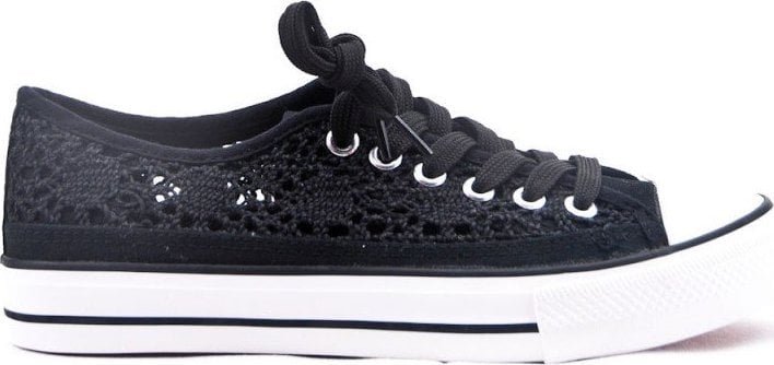 BELLO STAR Tenisówki koronkowe czarne-38