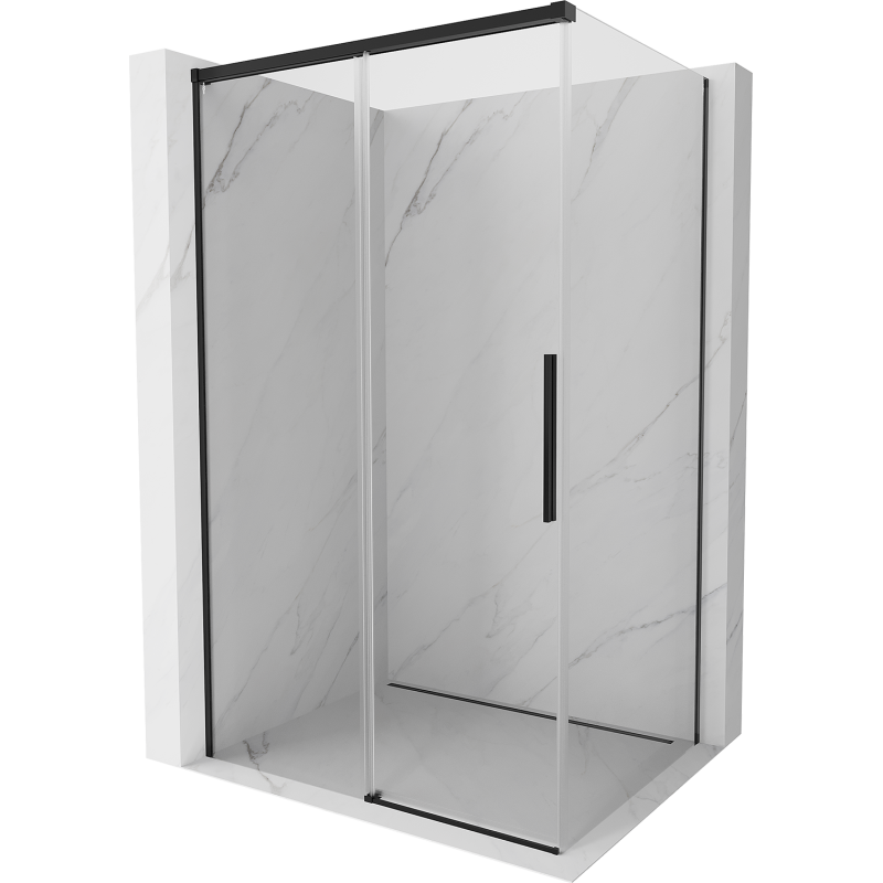 Mexen Rox kabina prysznicowa rozsuwana 135 x 90 cm, transparent, czarna - 8C2-135-090-70-00