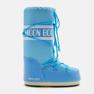 Kozaki damskie - Damskie Buty zimowe MOON BOOT MB ICON NYLON 80D1400440-F004 – Niebieski - miniaturka - grafika 1