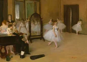Plakaty - Galeria Plakatu, Plakat, The Dancing Class, Edgar Degas, 50x40 cm - miniaturka - grafika 1