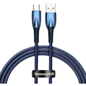 Kable - Baseus Glimmer Series kabel do szybkiego ładowania USB-A - USB-C 100W 480Mb/s 1m niebieski - miniaturka - grafika 1