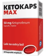 Leki przeciwbólowe - Hasco-Lek PRZEDSIĘBIORSTWO PRODUKCJI FARMACEUTYCZNEJ L Ketokaps Max 50 mg 20 kapsułek 3768722 - miniaturka - grafika 1